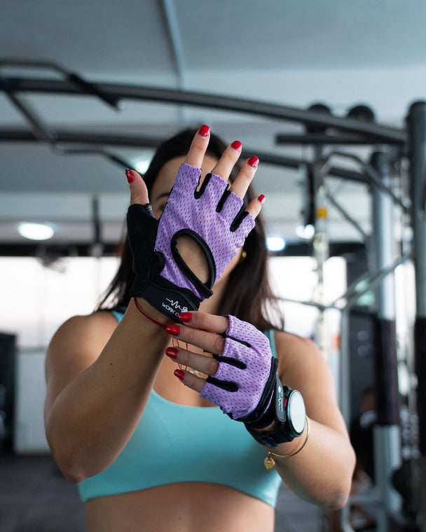 GUANTES PARA GYM W1 - MORADO