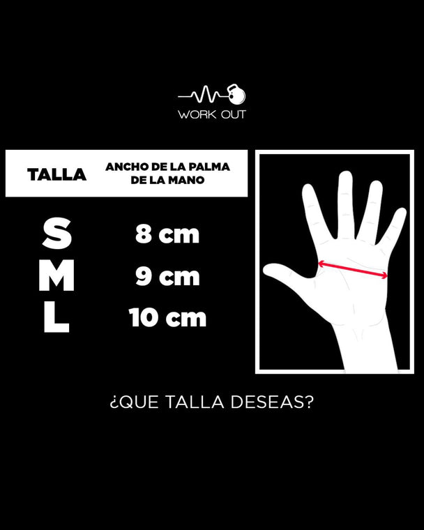 GUANTES PARA GYM W1 - NEGRO